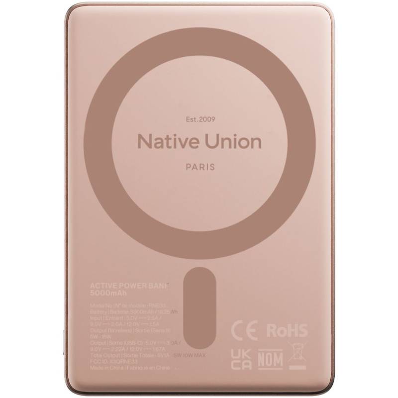 Внешний аккумулятор Native Union Active Magnetic 5000 мАч, абрикосовый