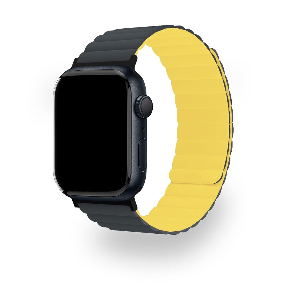 Ремешок uBear Mode для Apple Watch 38mm/40mm/41mm, S/M, силикон, серый/желтый