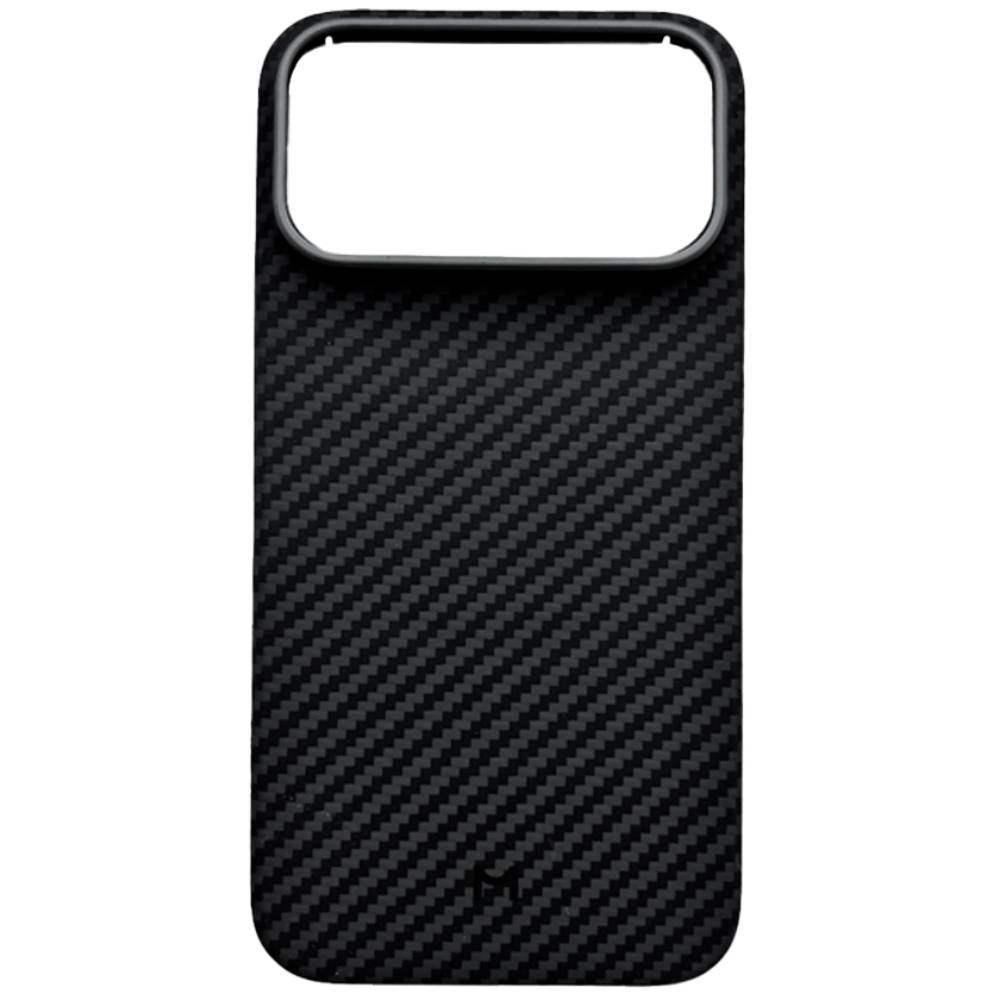Чехол-накладка Magssory Aramid Frame для iPhone 17 Pro Max, кевлар, черный