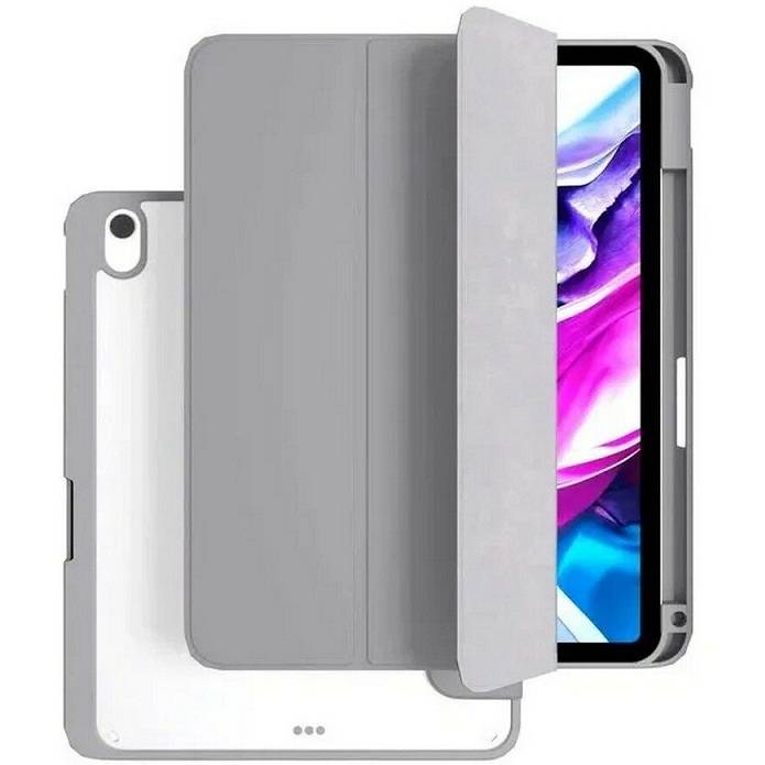 Чехол-книжка VLP Split Folio для iPad 11 (2025)/10,9″ 2022 (2022), полиуретан, серый