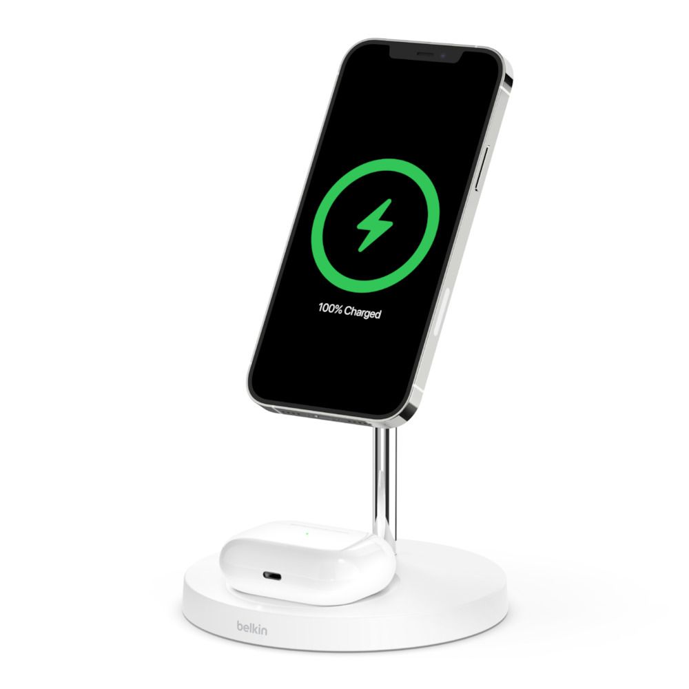 Зарядное устройство беспроводное Belkin Boost↑Charge™ Pro MagSafe 2 в 1,  белый купить в iPort - Apple Premium Reseller в Санкт-Петербурге