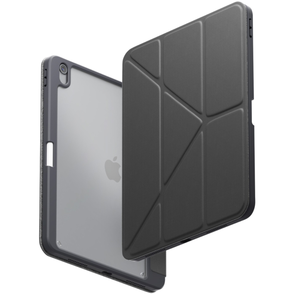 Чехол-книжка Uniq Moven для iPad Air 11″ (2024), поликарбонат/полиуретан, серый