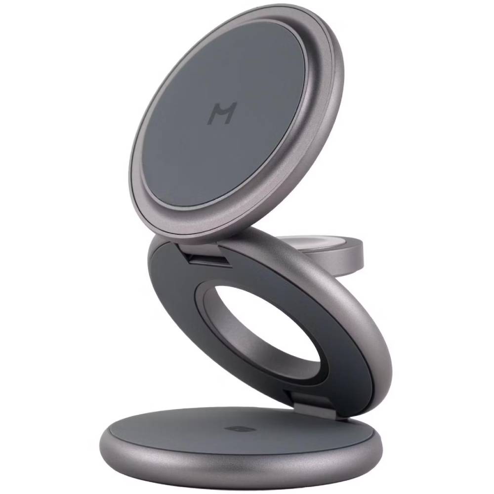 Зарядное устройство беспроводное Magssory Disc Signature Edition 3 в 1, 22Вт, черный