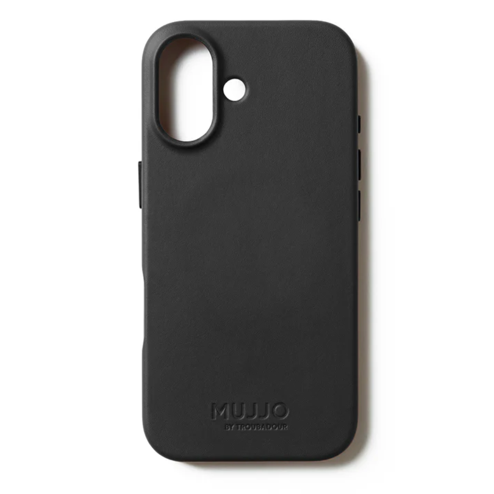 Чехол-накладка Mujjo Leather для iPhone 17, кожа, черный