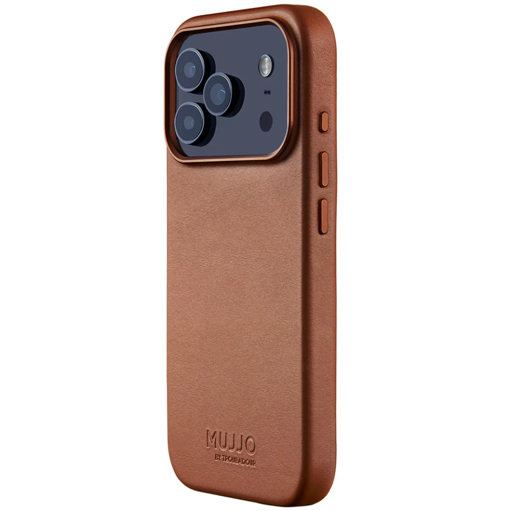 Чехол-накладка Mujjo Leather для iPhone 17 Pro, кожа, коричневый