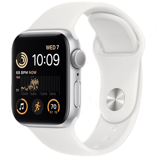 

Apple Watch SE 2 GPS 44mm (корпус - серебристый, спортивный ремешок белого цвета)