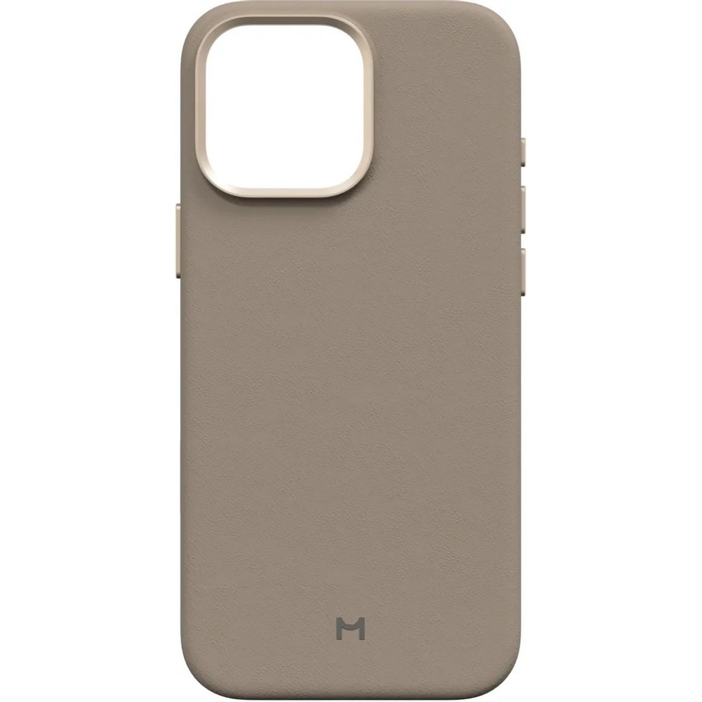 Чехол-накладка Magssory CLT029 для iPhone 16 Pro Max, экокожа, латте
