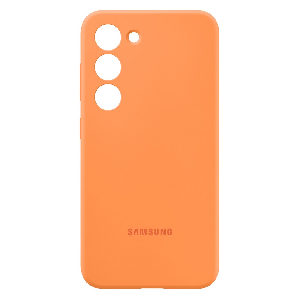 

Чехол-накладка Samsung Silicone Case для Galaxy S23, силикон, оранжевый