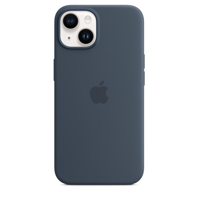 

Чехол-накладка Apple MagSafe для iPhone 14, силикон, штормовой синий