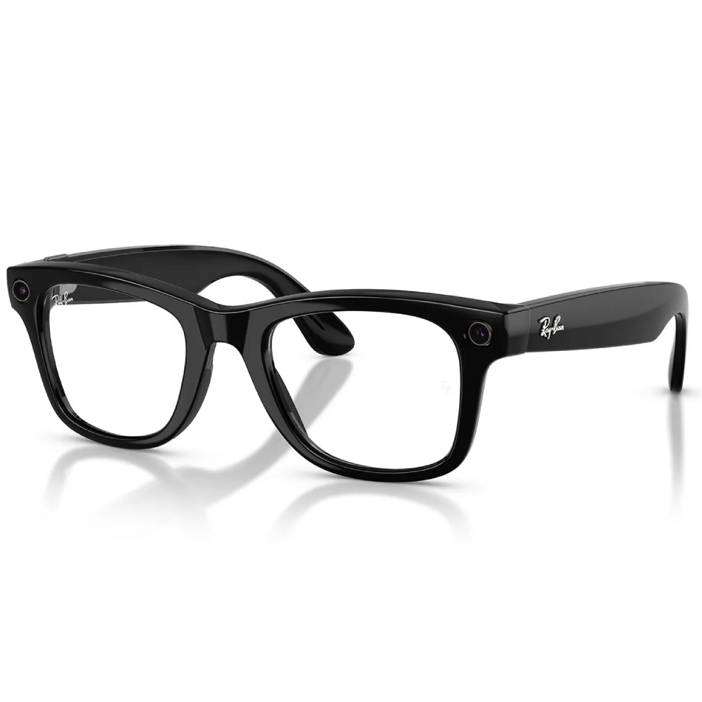 Умные очки Ray-Ban Wayfarer Shiny Black Clear, черный