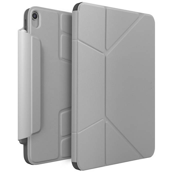 Чехол-книжка Uniq Ryze 360 для iPad Air 13″ (2024), поликарбонат, светло-серый