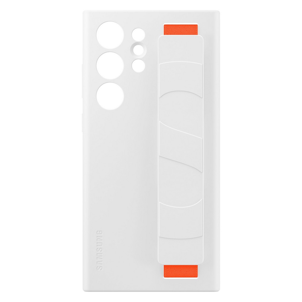 

Чехол-накладка Samsung Silicone Grip Case для Galaxy S23 Ultra, силикон, белый