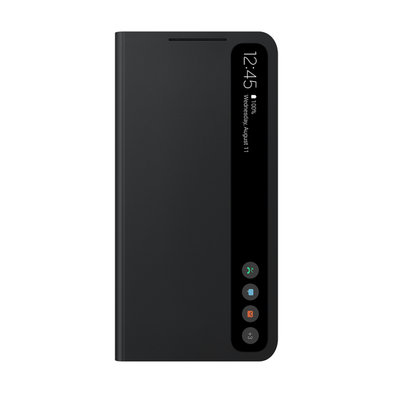 

Чехол-книжка Samsung Smart Clear View для Galaxy S21 FE, поликарбонат, темно-серый