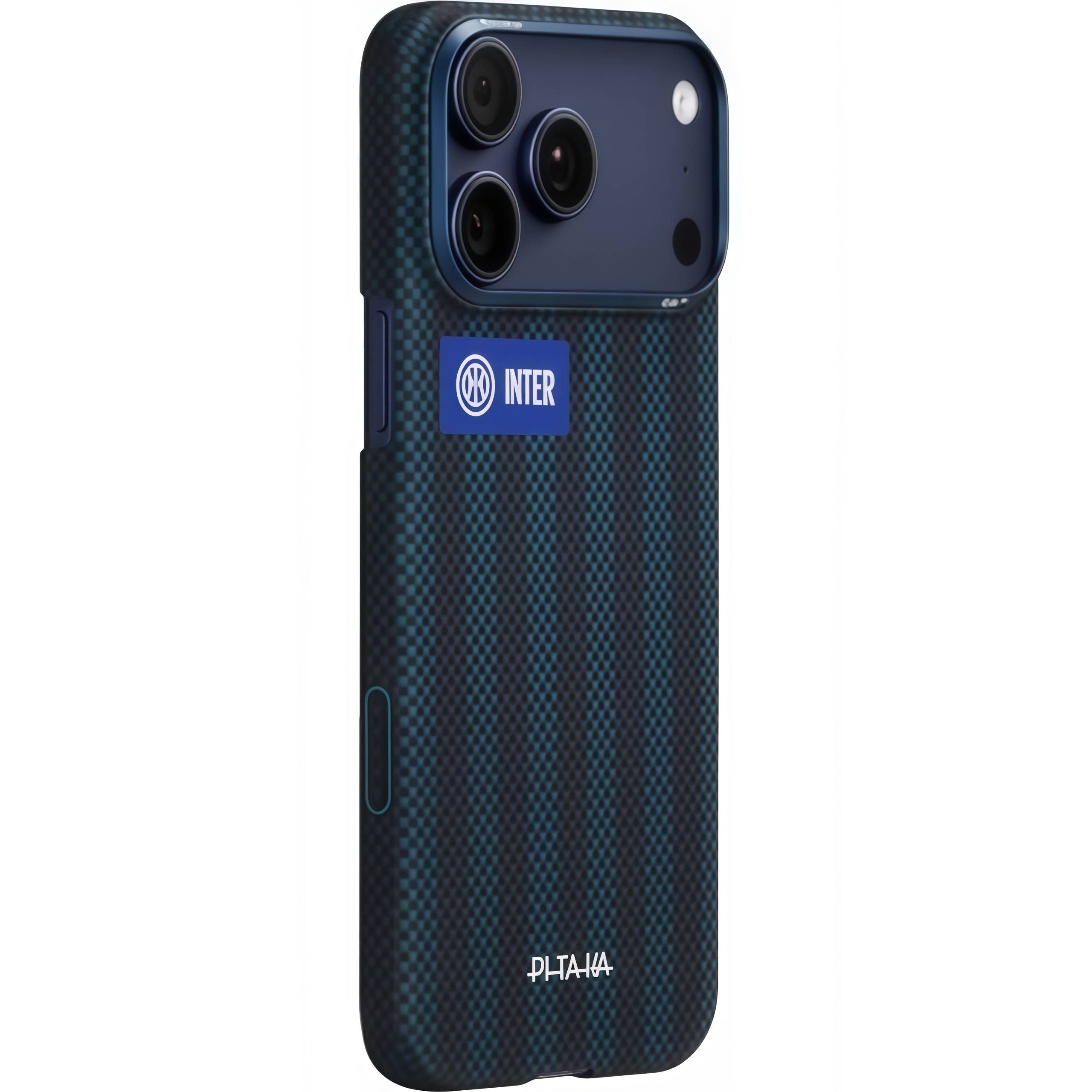 Чехол-накладка Pitaka Edge FC.Internazionzle Milano для iPhone 17 Pro Max, кевлар, синий
