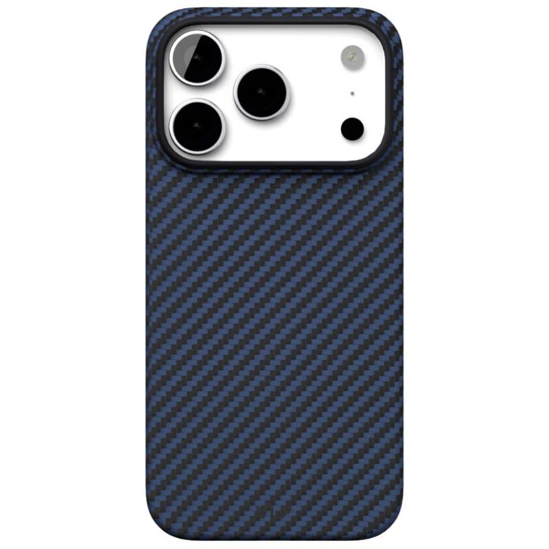 Чехол-накладка VLP Kevlar Case для iPhone 17 Pro, кевлар, синий