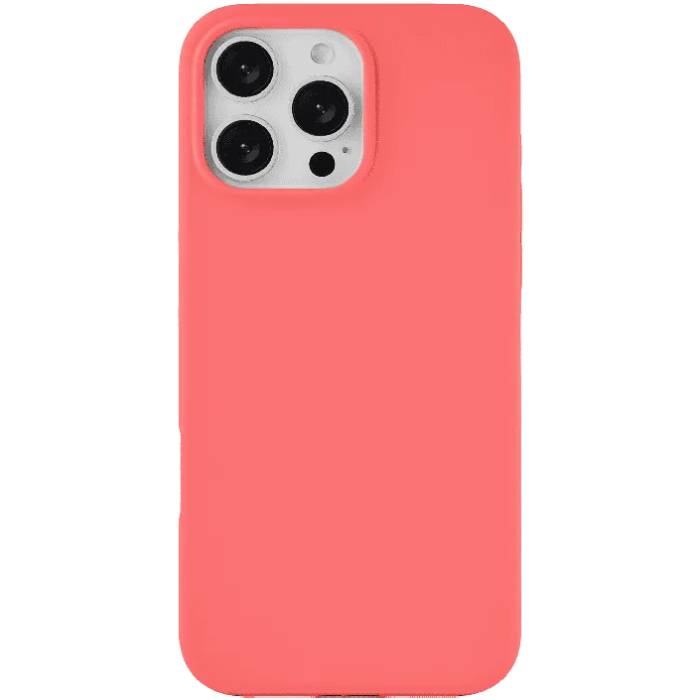 Чехол-накладка uBear Touch Mag Case для iPhone 16 Pro Max, силикон, коралловый