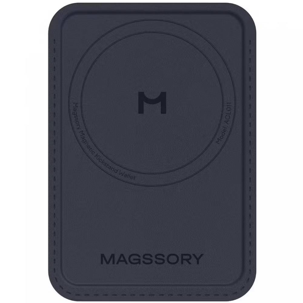 Кардхолдер Magssory Duo MagSafe, экокожа, синий