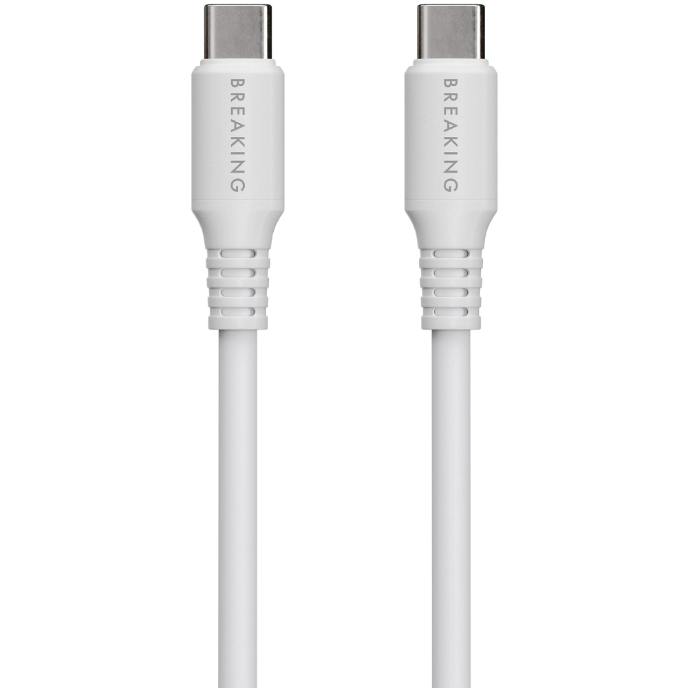 Кабель Breaking Soft Touch K23 USB-C / USB-C, 5A, 100Вт 2м, белый