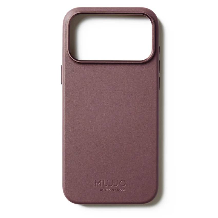 Чехол-накладка Mujjo Leather для iPhone 17 Pro Max, кожа, красный