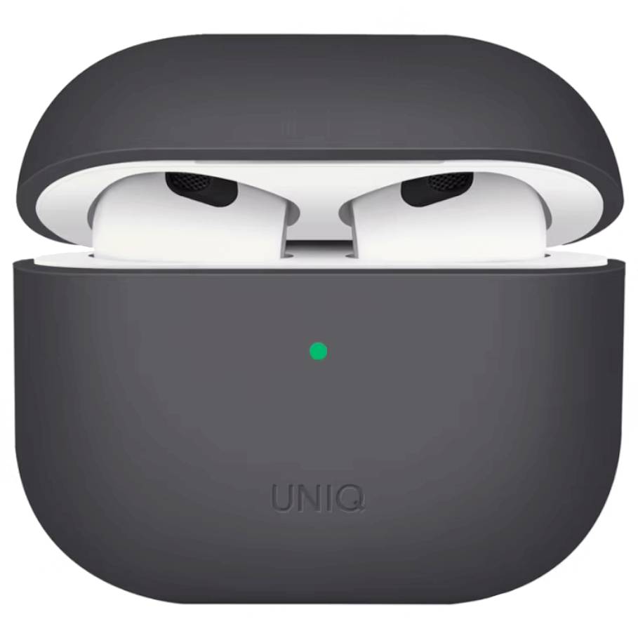 Чехол Uniq LINO серый, для AirPods 4/4 ANC