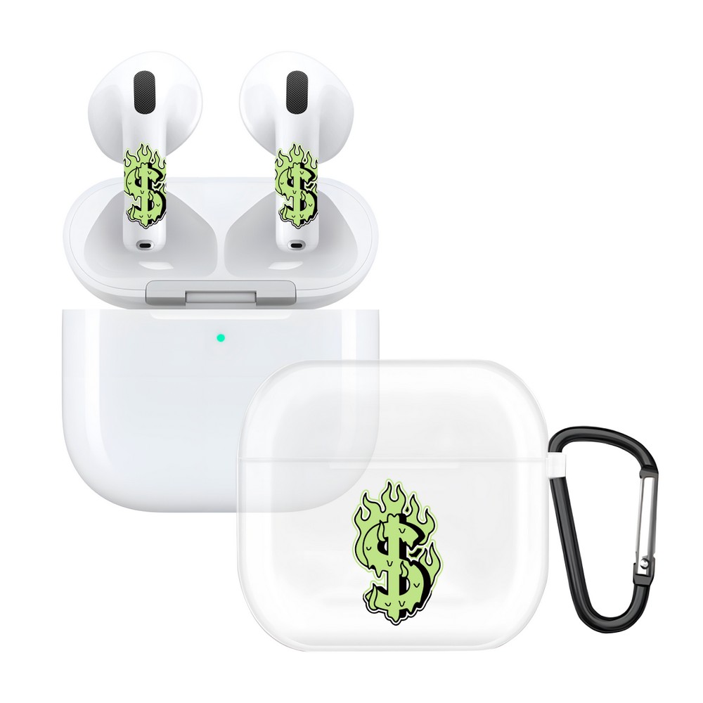 Чехол и наклейки Asynora Glow Money, для AirPods 4/4 ANC