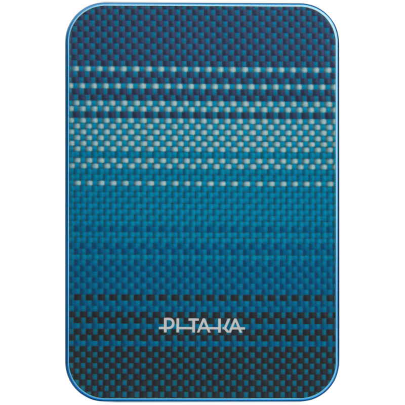 Внешний аккумулятор c БЗУ Pitaka Power Bank Qi2 10000 мАч, синий