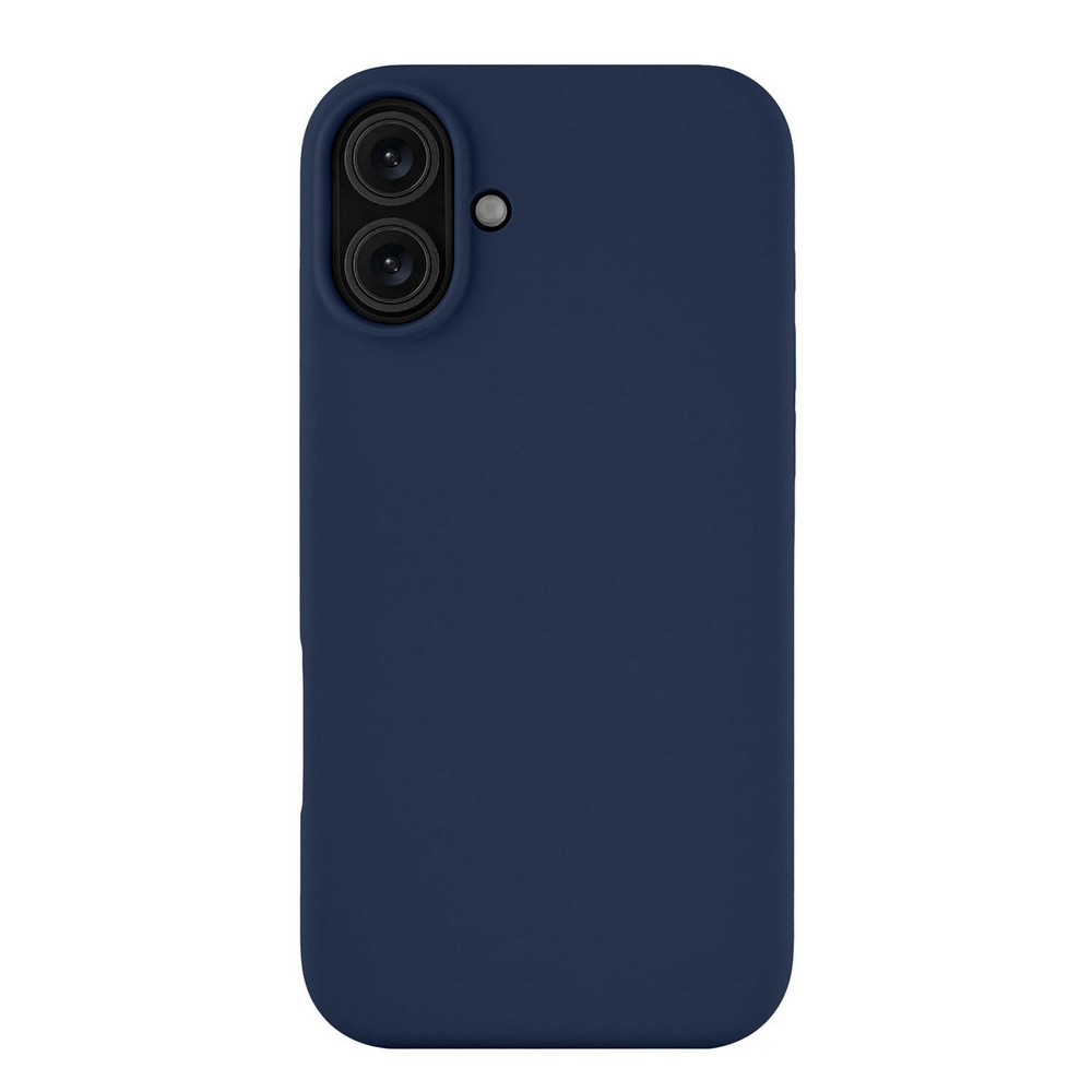 Чехол-накладка uBear Touch Mag Case для iPhone 16 Plus, силикон, темно-синий