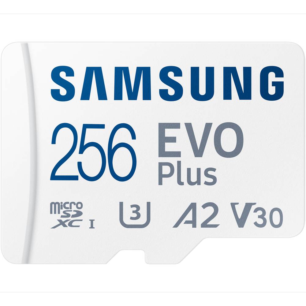 Карта памяти microSDXC 256 Гб Samsung EVO Plus Class 10 UHS-1, +адаптер MB-MC256KA/RU - фото 1