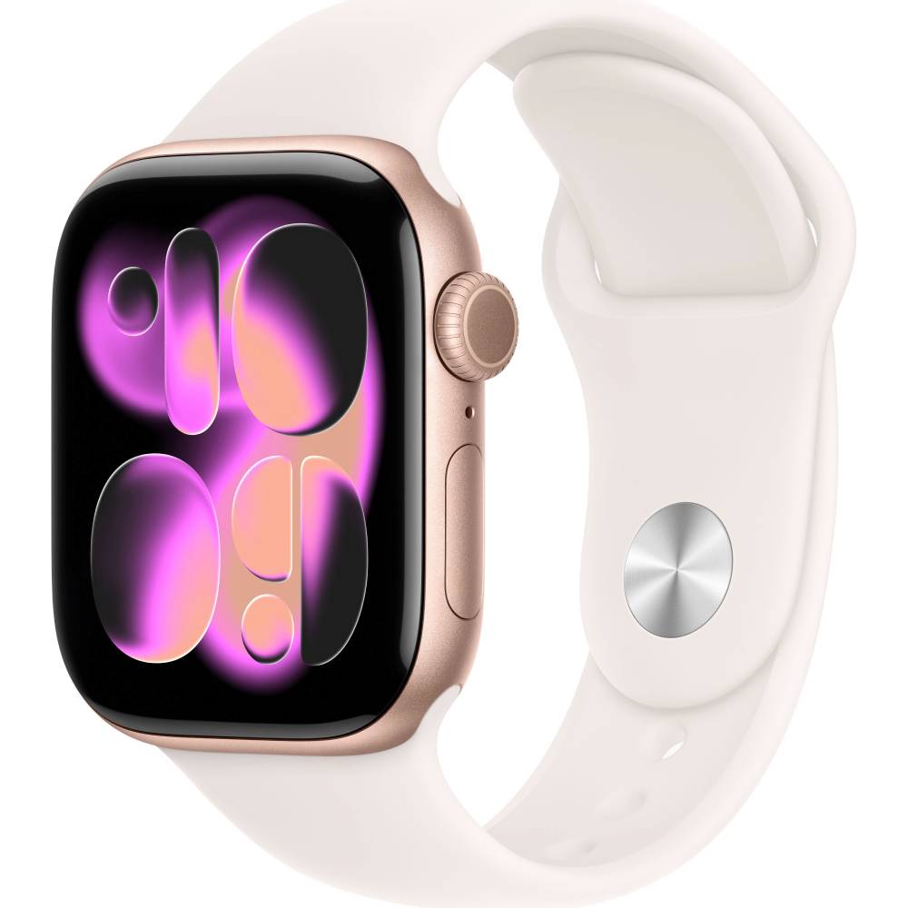 Смарт-часы Apple Watch Series 11 GPS 42mm (Розовое золото (Rose Gold), Sport Band светло-розовый, размер M/L)