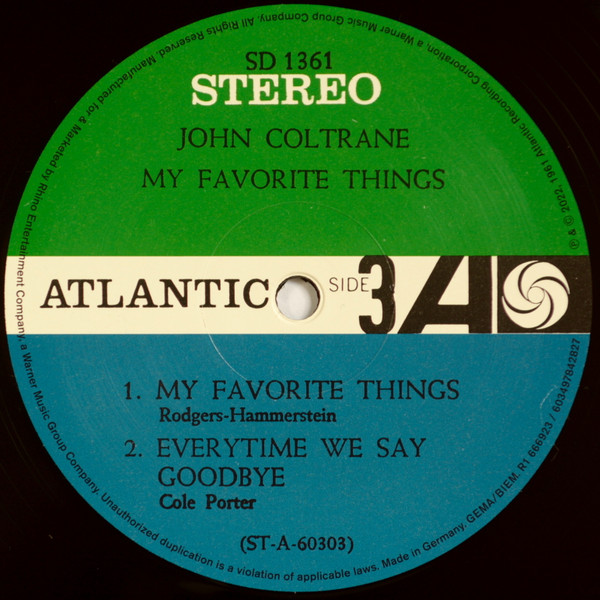Виниловая пластинка John Coltrane - My Favorite Things (1961) 0603497842827 - фото 5