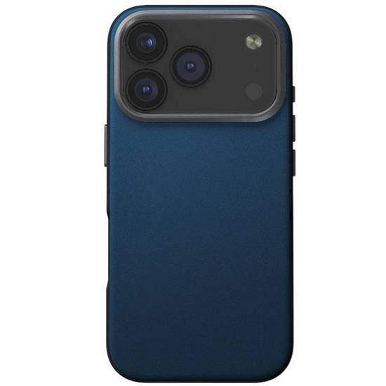 Чехол-накладка Uniq Lyden DS для iPhone 17 Pro Max, экокожа, синий/серый