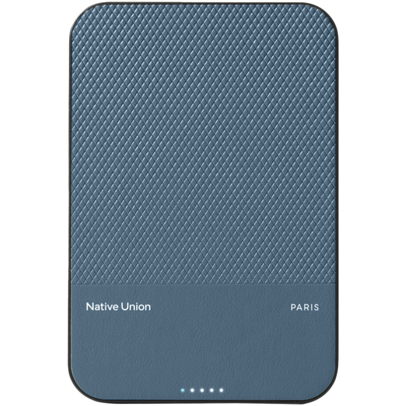 Внешний аккумулятор Native Union Classic Magnetic Qi2 5000 мАч, синий