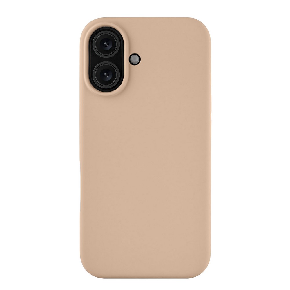 Чехол-накладка uBear Touch Mag Case для iPhone 16, силикон, латте
