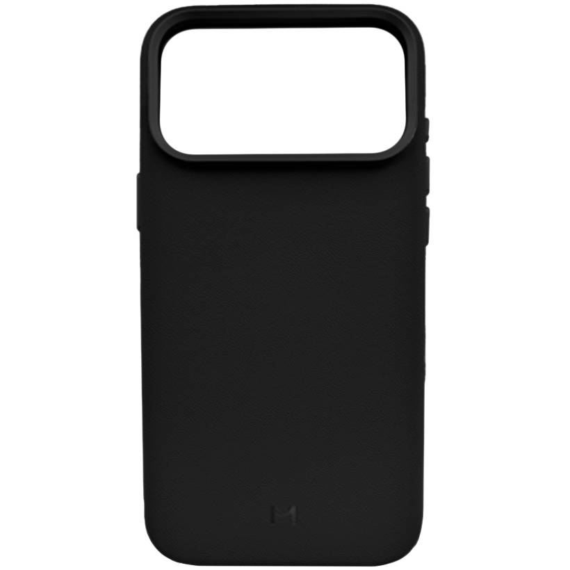 Чехол-накладка Magssory Eco-Leather Case для iPhone 17 Pro, экокожа, черная полночь