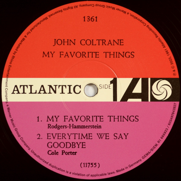 Виниловая пластинка John Coltrane - My Favorite Things (1961) 0603497842827 - фото 3