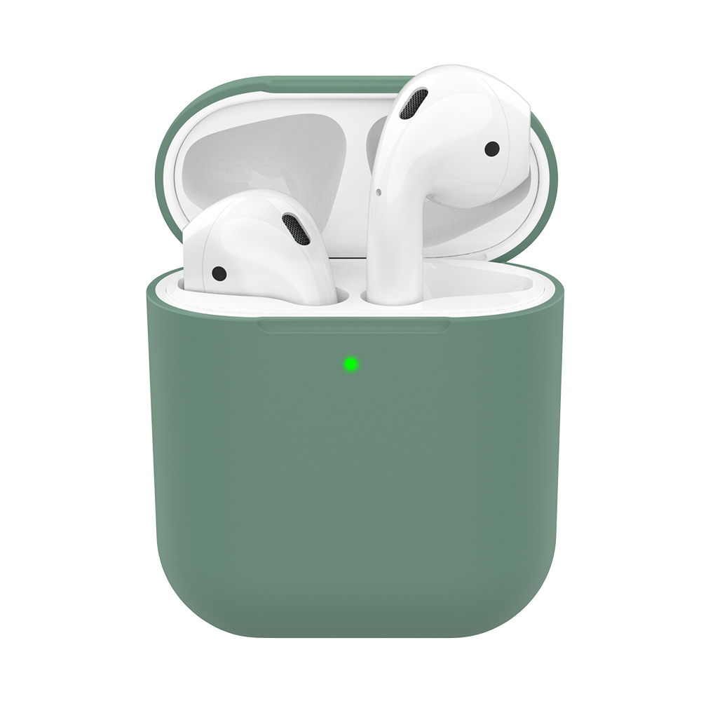 Силиконовый чехол Deppa Ultra Slim для AirPods, темно-зеленый