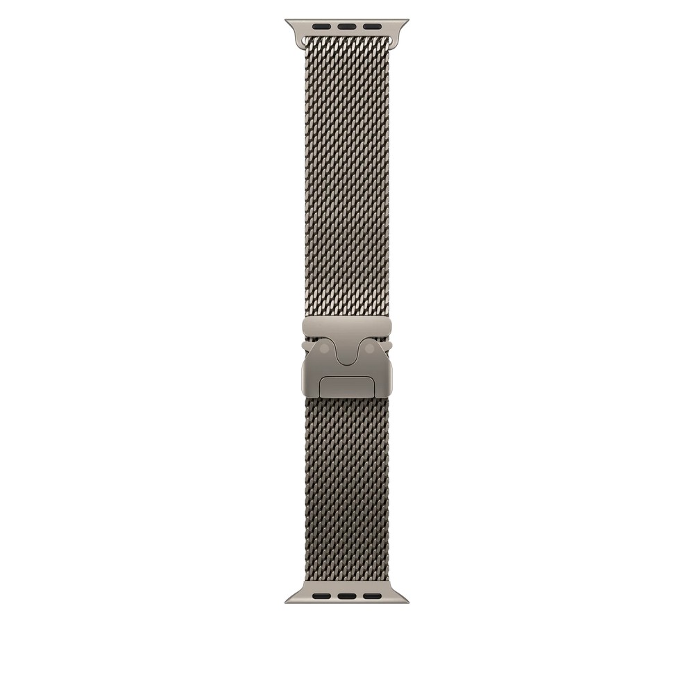 Ремешок Apple Milanese Loop для Apple Watch 49mm, S, титан, серебристый