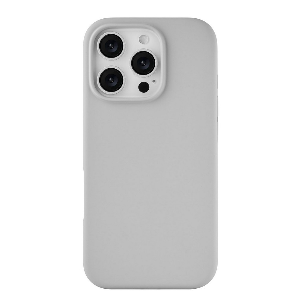 Чехол-накладка uBear Touch Mag Case для iPhone 16 Pro, силикон, светло-серый