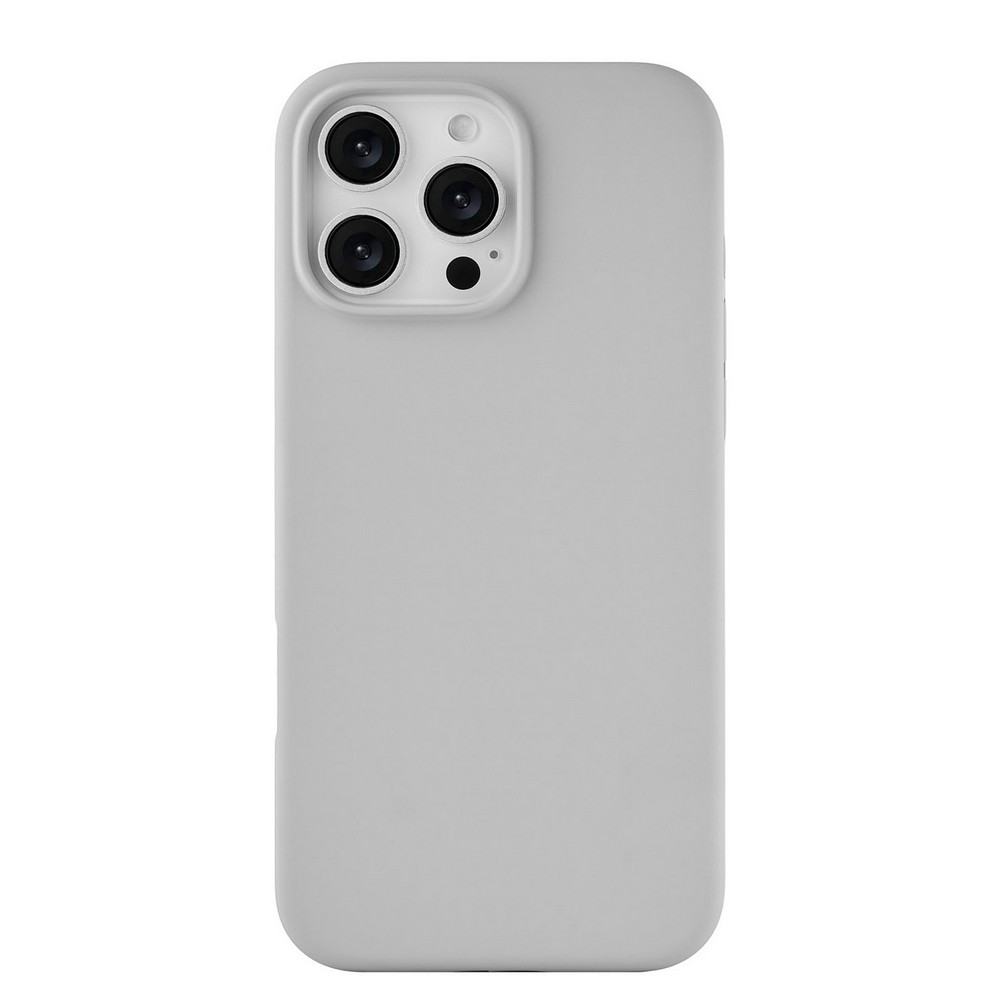 Чехол-накладка uBear Touch Mag Case для iPhone 16 Pro Max, силикон, светло-серый