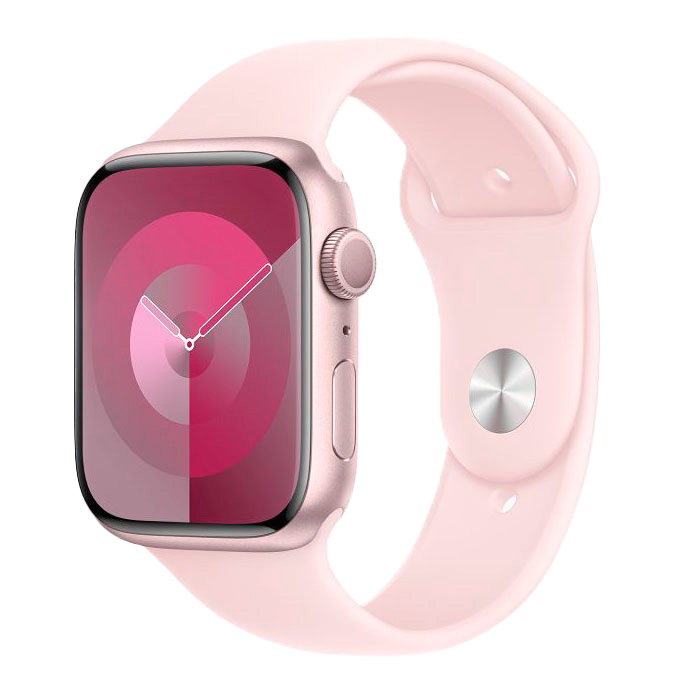 

Apple Watch Series 9 (корпус - розовый, 45mm ремешок Sport Band розовый, размер S/M)