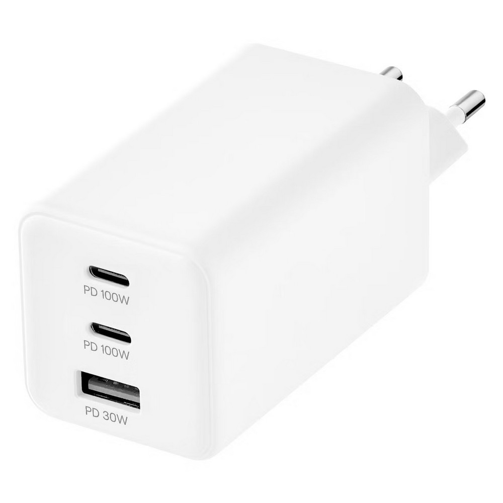 Зарядное устройство сетевое uBear Wall charger Bridge, 100Вт, белый