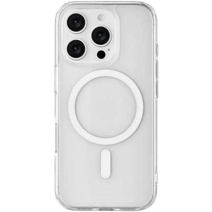 Чехол-накладка uBear Real Mag Case для iPhone 16 Pro, полиуретан, прозрачный