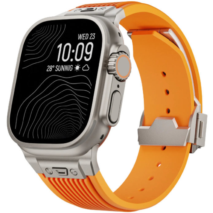 Ремешок Monocozzi ESSENTIALS для Apple Watch 45mm/46mm/49mm, силикон, оранжевый