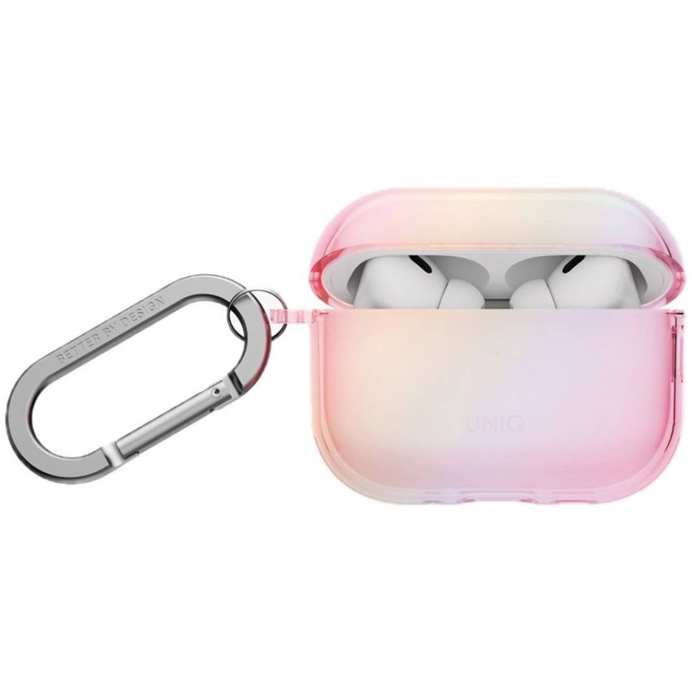 Чехол Uniq Iridescia (holographic) розовая призма, для AirPods Pro 3