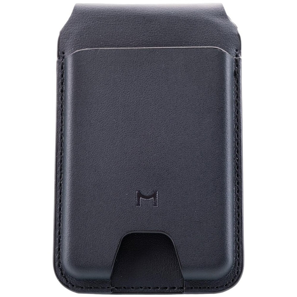 Кардхолдер Magssory Geotag Magnetic Find My Flip Wallet MagSafe, экокожа, черный