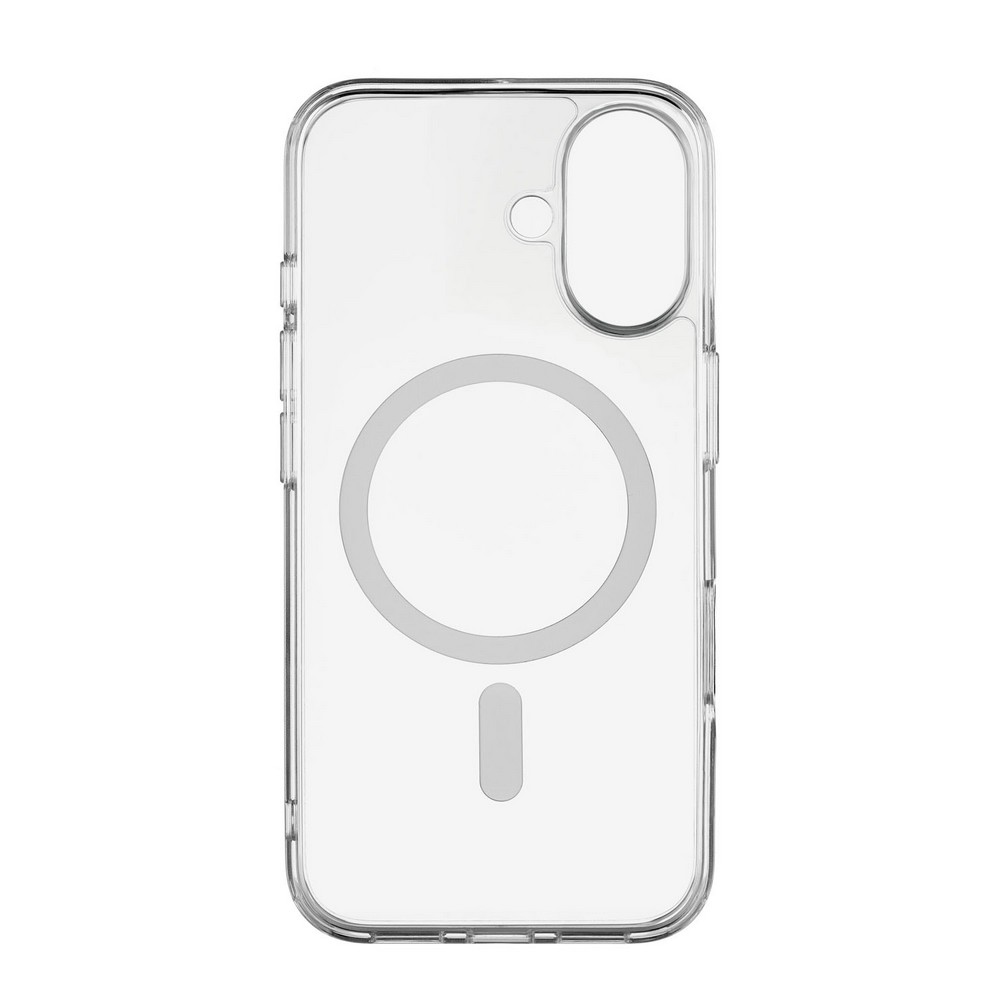 Чехол-накладка uBear Real Mag Case для iPhone 16, полиуретан, прозрачный