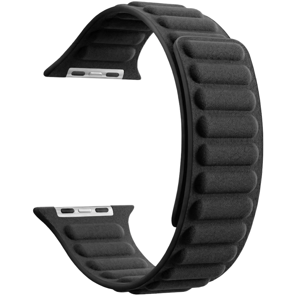 Ремешок Caweon Aurora для Apple Watch 44mm/45mm/46mm/49mm, текстиль, черный