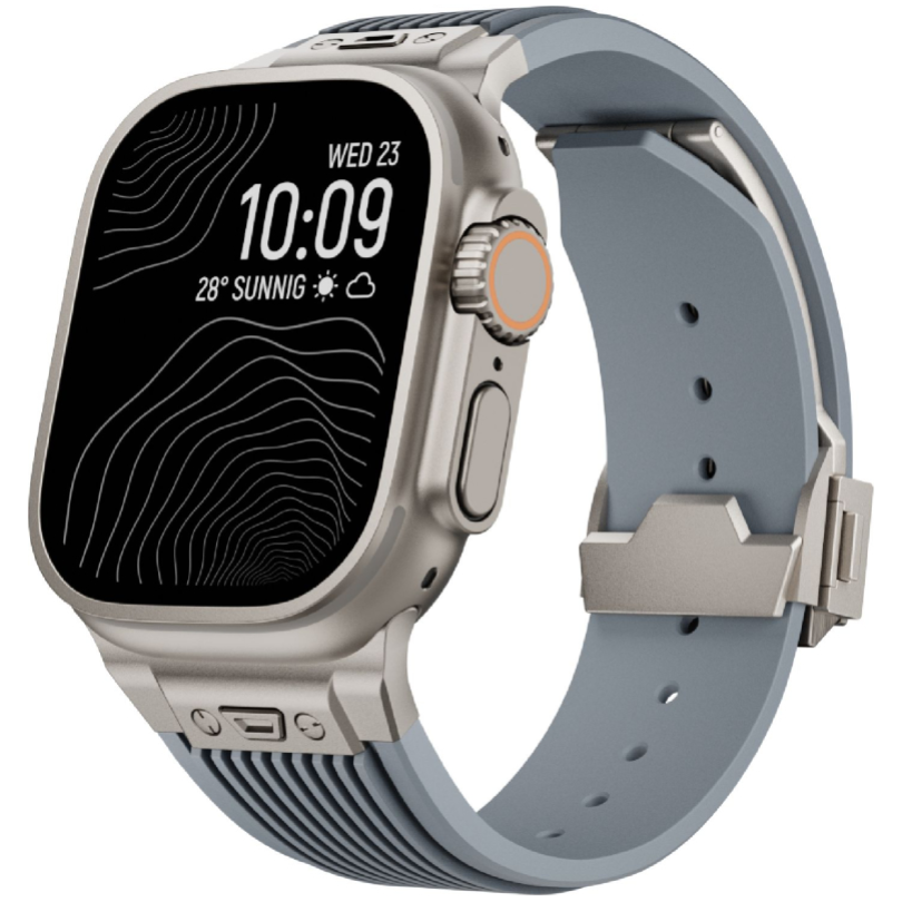 Ремешок Monocozzi ESSENTIALS для Apple Watch 45mm/46mm/49mm, силикон, серый