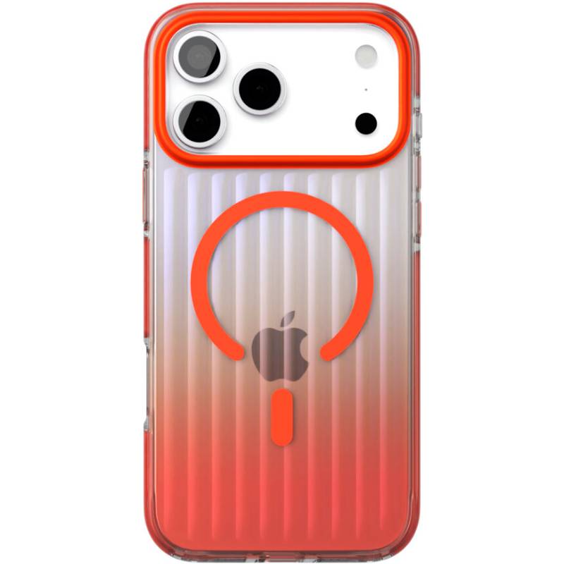 Чехол-накладка VLP Pulse Case для iPhone 17 Pro Max, полиуретан/алюминий, оранжевый