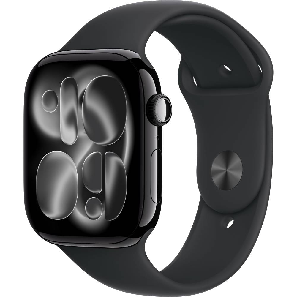Смарт-часы Apple Watch Series 11 GPS 46mm (корпус - черный, ремешок Sport Band черный, размер S/M)